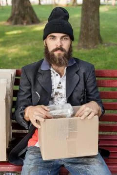 Vagrant in the park Stock Photos