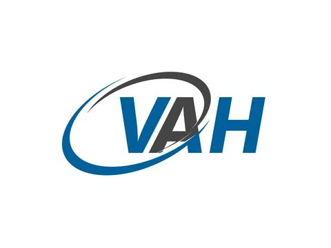 VAH initial letter logo design, vector template 库存插图