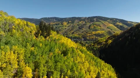 Vail Valley Fall Reveal Shot | Colorado Autumn Drone 库存影片 331545706
