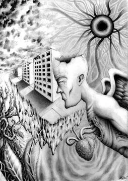 In Vain (Heart of the Abandoned) Stock Illustration