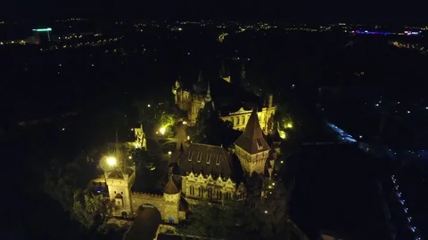 Vajdahunyad castle, Budapest, Hungary Stock Footage