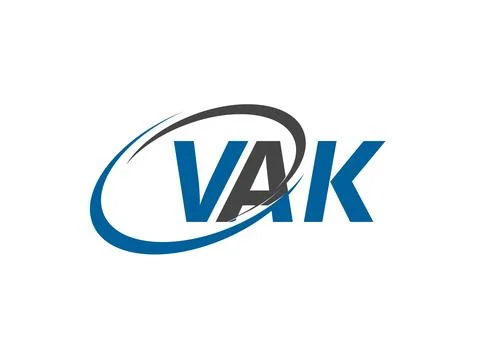 VAK initial letter logo design, vector template 库存插图