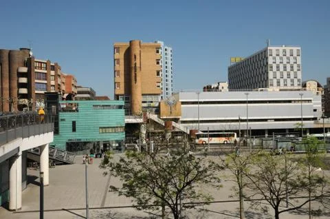 Val d Oise, modern building in Cergy Pontoise Fotos de archivo