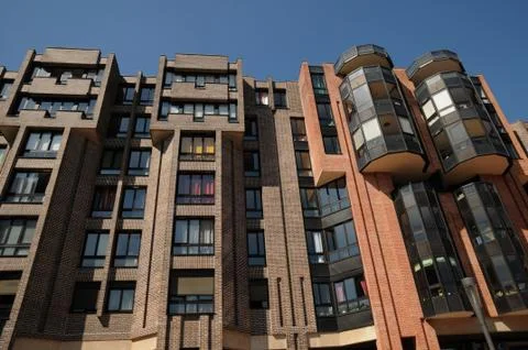 Val d Oise, modern building in Cergy Pontoise Fotos de archivo