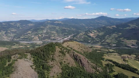 Val Trebbia From Parcellara Mountain Stock Footage 134639768