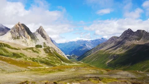 Val Veny Panoramic View close to Mont Blanc, Time Lapse Stock Footage 249298516