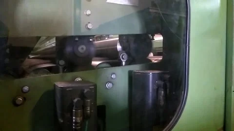 Val4Carding machine Shafts work. Stock Footage 122212457