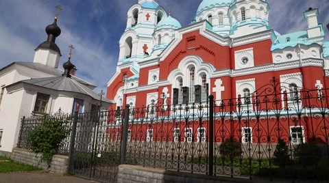 Valaam Monastery of the Transfiguration on the island of Valaam Stock Footage 67580860