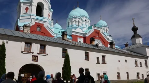 Valaam Monastery of the Transfiguration on Valaam island Stock Footage 67599465