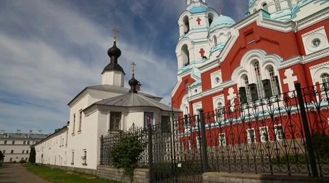 Valaam Monastery of the Transfiguration on the Valaam island Stock Footage 67599475