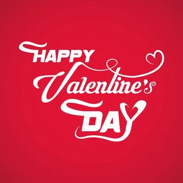 Valantines Day typography  Stock Illustration