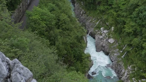 Valcellina old road and rapids of the gorge Stock Footage 78009080