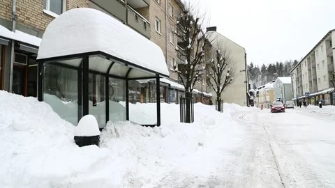 Valdemarsvik, winter Stock Footage 148230733