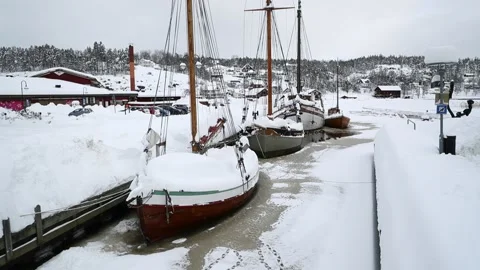 Valdemarsvik, winter Stock Footage 148230740