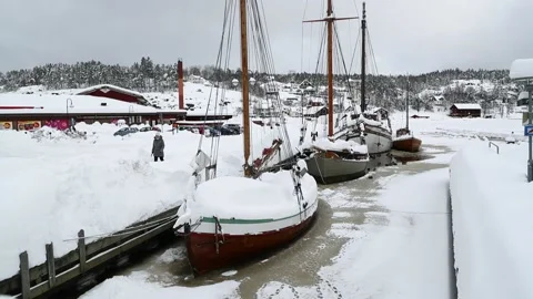 Valdemarsvik, winter 스톡 동영상 148230748