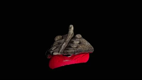 Valdivia sculpture 3d scan manipulation photogrametry tehnique eroded for Stock Footage 150204472
