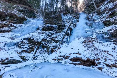 Valea lui Stan Gorge in winter, Romania Stock Photos