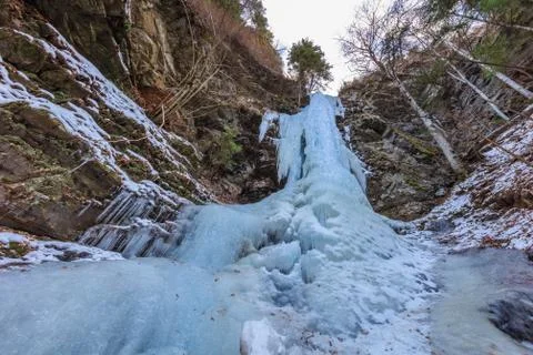 Valea lui Stan Gorge in winter, Romania Stock Photos