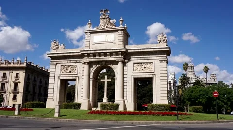 Valencia Arch in TimeLapse Stock Footage 54914832