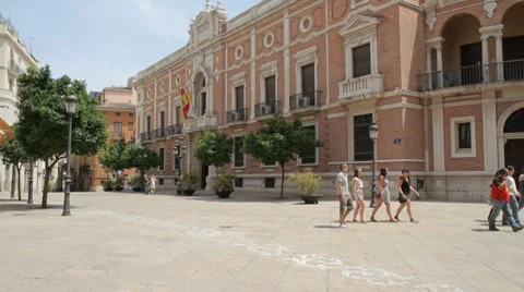 Valencia Archbishop Square 스톡 동영상 7907824