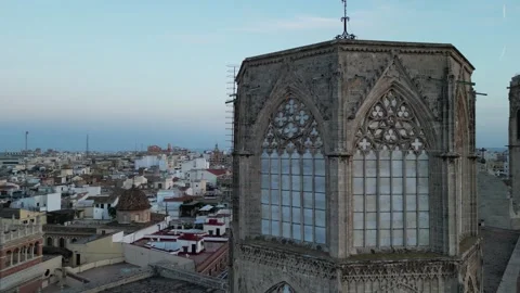Valencia Cathedral (Catedral de Santa María de Valencia) in Valencia, Spain. Stock-Footage 246725152