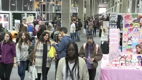 Valencia Comic Fair kicks off its new edition, Valencia, ES - 03 Mar 2023 Stock Footage 234630859