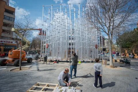 Valencia in Fallas Stock-Fotos