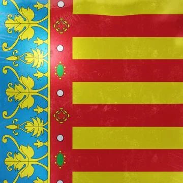 Valencia flag icon Illustrazione stock
