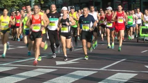 Valencia Marathon Stock Footage 18552712