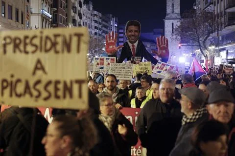 Valencia marks two months since deadly flash floods, Spain - 29 Dec 2024 Fotos Stock
