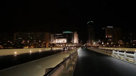 Valencia Night Traffic Stock-Footage 7762771