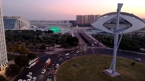 Valencia, Oceanographic Timelapse during sunset Video stock 126209796