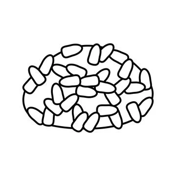Valencia rice line icon vector illustration Illustrazione stock