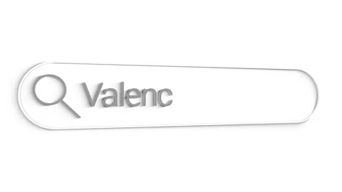 Valencia Search Bar Close Up Single Line Typing Text Box Layout Web Database Stock Footage 151552286