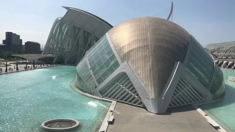 Valencia, Spain, buildings from the future Video stock 133568890