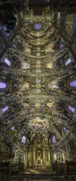 VALENCIA, SPAIN - Oct 28, 2018: panorámica iglesia san nicolás Stock Photos