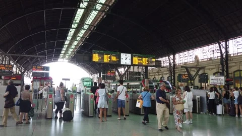 Valencia, Spain Train Station Stock Footage 245544142