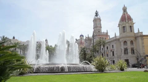 Valencia Town Hall 库存影片 7904185