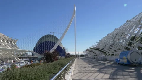 Valencia, view of Assut de l'Or Bridge Video stock 132442272