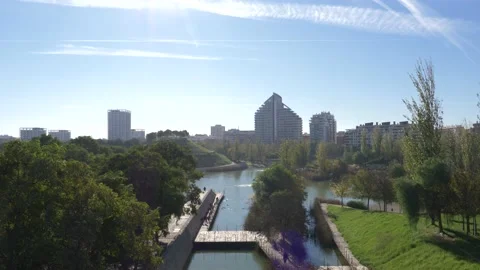 Valencia, view from the bioparc Stock Footage 133357269