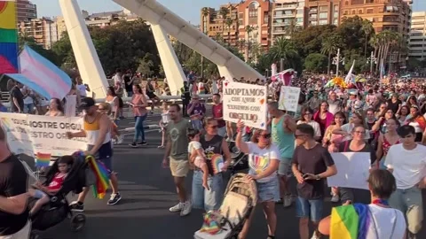 València vindicates it will not accept setbacks in LGBT+ rights and recalls the  Stock Footage 312125116