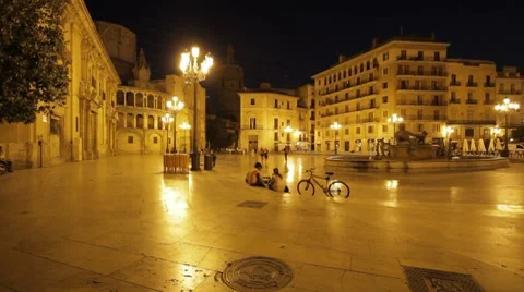 Valencia Virgin Square 库存影片 7905572