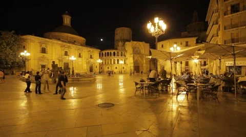 Valencia Virgin Square 库存影片 7905681