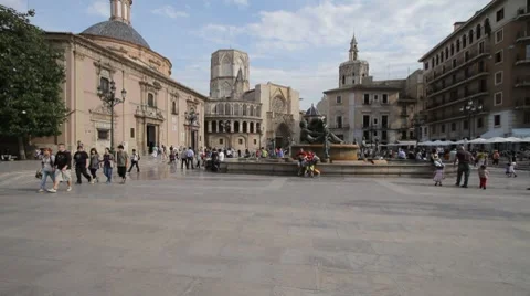 Valencia Virgin Square 库存影片 7907034