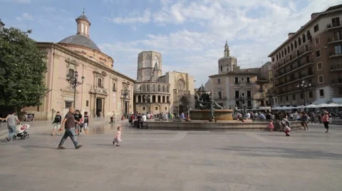 Valencia Virgin Square 库存影片 7907743