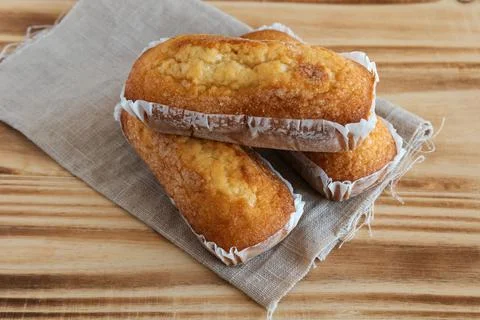 Valencian muffins on rustic background Stock Photos