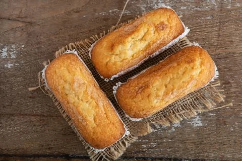 Valencian muffins on rustic background Stock Photos