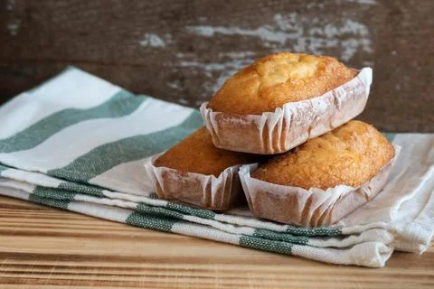 Valencian muffins on rustic background Foto stock