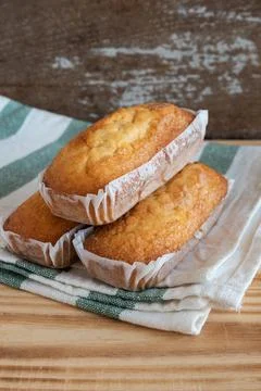 Valencian muffins on rustic background Foto stock