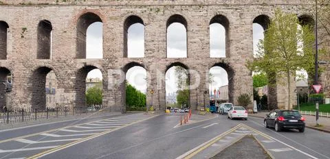 Valens Aqueduct a Roman aqueduct, Istanbul, Turkey Stock Photos